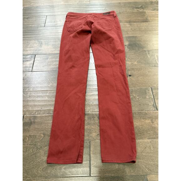 Adriano Goldschmied AG Womens Red The Stilt Cigarette Leg Jeans Size 25R USA - Picture 3 of 10